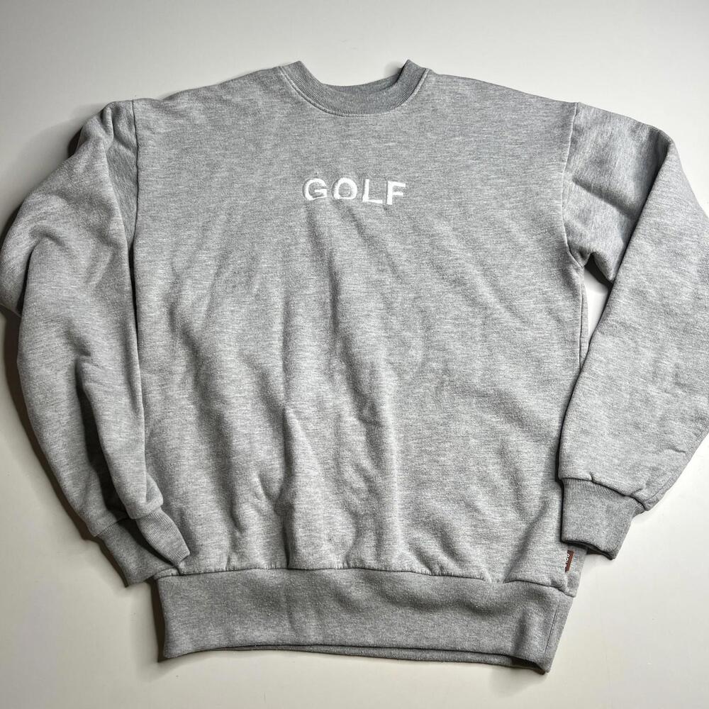 Golf Wang Sweatshirt Mens Small‎ Gray Crew Neck Fleece Embroidered Logo